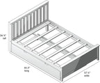Max & Lily Full Bed, Wood Bed Frame with Headboard For Kids with Trundle, Slatted, Clay