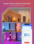 Govee Smart Light Bulbs, WiFi Bluetooth Color Changing Bulbs, Music Sync, 54 Dynamic Scenes, 16 Million DIY Colors RGB Light Bulbs, Work with Alexa, Google Assistant, 800 Lumen, 8 Pack