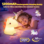 One Fire Red Night Light for Kids, 【16 Colors & 4 Modes】 Silicone Night Light for Girls, Tap 2 Brightness Cute Lamps, Last 10H Kids Lamps, Soft & Safe Girls, 【Small Size】