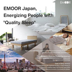 EMOOR Japanese Futon Mattress CLASSE Twin (39x79in) Made in Japan White, Foldable Floor Sleeping Bed Tatami Mat