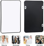 SUPER DEAL 24x36 Inch Black Wall Mirror for Bathroom, Wall Mounted Rectangular Entryways Decor Vanity Mirrors with Stainless Steel Metal Frame and Rounded Edge (2)