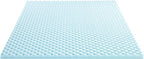 Best Price Mattress 2 Inch Egg Crate Memory Foam Mattress Topper, Cooling Gel Infusion, King, Dorm Essentials, Blue