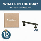 Franklin Brass - Francisco Warm Chestnut Cabinet Handles 3 Inch (3") Hole Center Pulls | Easy Install, Durable Hardware for Kitchen Cabinet Door, Drawers, Dresser Pull, Furniture (10 Pack)
