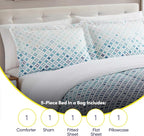 Sweet Home Collection 5 Piece Comforter Set Bag Solid Color All Season Soft Down Alternative Blanket & Luxurious Microfiber Bed Sheets, Genova, Twin