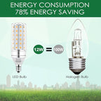 E12 LED Bulbs 12W Candelabra led Light Bulb,100 Watt Equivalent 1200lm Warm White 3000K E12 Base LED Chandelier Light Bulbs Non-Dimmable LED Corn Bulbs, Pack of 6