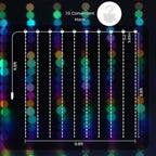 KPORE Smart Fairy Curtain Lights - 300 LED Color-Changing String for Indoor/Outdoor Decor - Christmas, Weddings, Parties & Room Backdrop