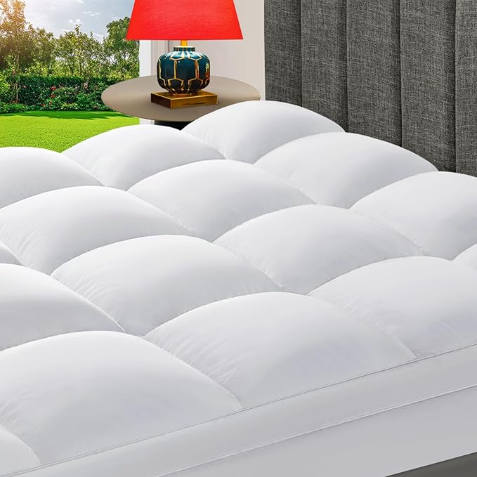 CHOKIT Twin XL Mattress Topper, College Dorm Extra Thick Pillow Top Mattress Pad for Back Pain Relief, Cooling Bed Topper Mattress Cover with 8-21 Inch Deep Pocket