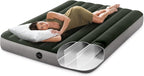 Intex 64778E Dura-Beam Standard Prestige Air Mattress: Fiber-Tech – Full Size – Hand-Held Battery Pump – 10in Bed Height – 600lb Weight Capacity
