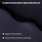 MAXYOYO Japanese Floor Futon Mattress - Thicken Sleeping Pad, Roll Up Floor Lounger Bed, Camping and Guest Room Pad, Thick Soft and Comfortable, Black Stripe, Queen Size