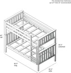 Max & Lily Bunk Bed Twin over Twin, Solid Wood Bunk Bed Frame with Ladder for Kids, 14" Safety Guardrails, Easy Assembly, No Box Spring Needed, Espresso
