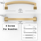 AR004 10 Pack Champagne Bronze Cabinet Pulls 5 Inch(128mm) Kitchen Cabinet Handles Solid Zinc Alloy Cabinet Hardware Drawer Pulls