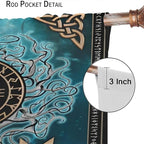 Viking Curtains Viking Totem Curtains Ancient Scandinavian Bedroom Living Room Decoration 2 Panel Groups W52 * L84 Inch