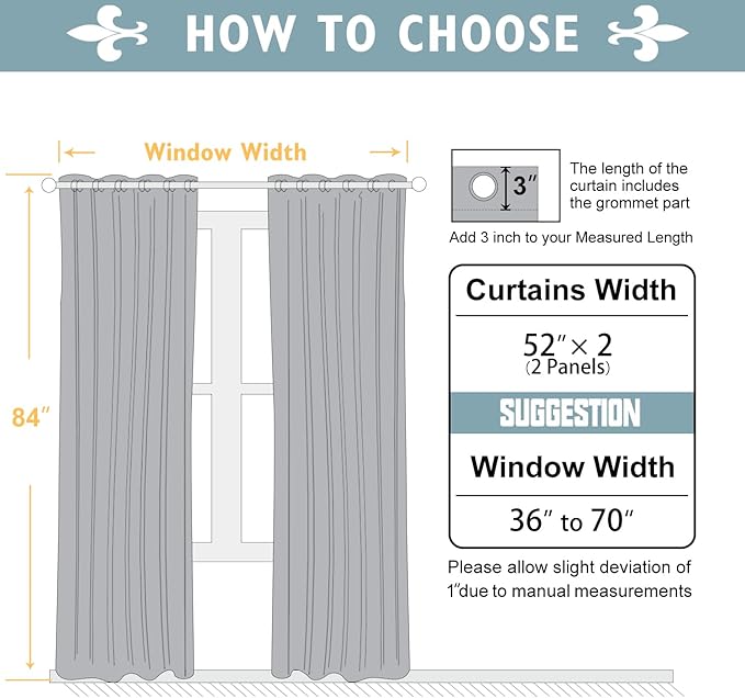 ChrisDowa 100% Blackout Curtains 84 inch Long for Bedroom with Black Liner, 2 Thick Layers Total Blackout Thermal Insulated Grommet Window Curtains 2 Panels Set (Light Beige, 52 x 84 Inch)