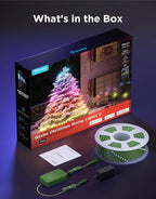 Govee Christmas Lights 2, RGBWIC 164FT 500LEDs String Lights for Holiday Decor, Smart Indoor Outdoor LED Decoration with Shape Mapping Function, 130+ Scene Modes, APP Control, Green Wire