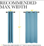 NICETOWN Window Treatment Thermal Insulated Solid Grommet Blackout Curtains/Drapes for Bedroom (Teal Blue, Set of 2 Panels, 42 by 84 Inch)