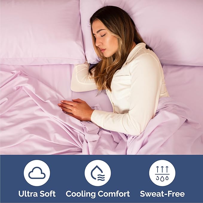 Queen 6 Piece Sheet Set - Comfy Breathable & Cooling - Ultra-Soft Hotel Luxury Bedding Set w/ 8-16 Inch Deep Pockets - 1 Flat & 1 Fitted Sheet & 4 Pillowcases - Wrinkle Free & Easy Care - Light Pink