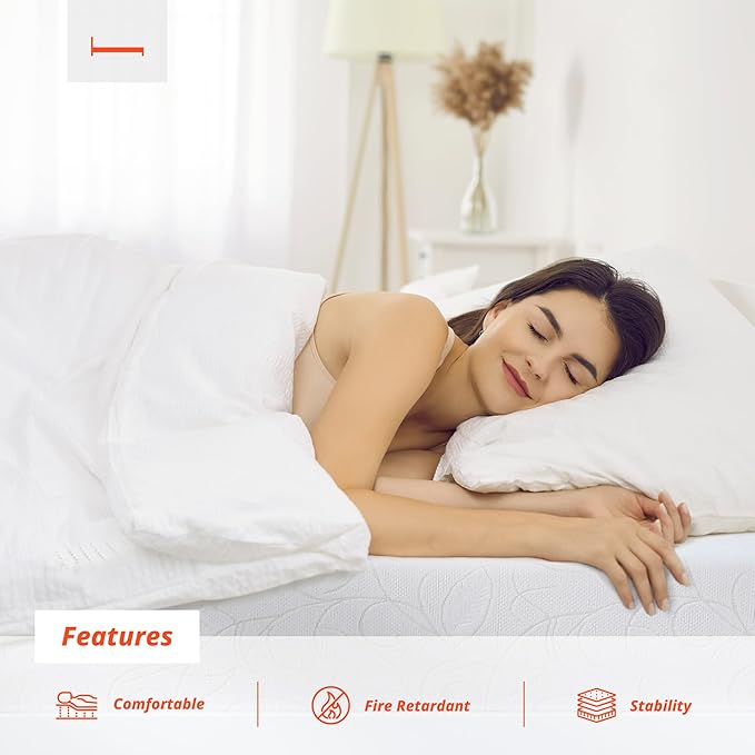 PrimaSleep Full Mattress, 7 Inch Deluxe Gel Memory Foam Mattress, Gel Infused for Comfort and Pressure Relief, CertiPUR-US Certified, Bed-in-a-Box, Medium Firm, Full Size