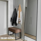 Coat Rack Wall Mount – Brushed Nickel 17 Inch Stainless Steel Hook Rail with 6 Heavy Duty Double Coat Hooks – Wall Mounted Coat Hanger for Entryway, Bathroom, Bedroom, Towel, Hat Organizer - 6 Pack