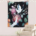 Batmerry White Watercolor S Tapestry, Flower Wall Art Hanging Decoration Polyester Fiber White Ruffled Around for Dorm Room Bedroom Living Room, 82.7x59.1 inches