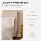 Threadmill Luxury Queen Sheet Set 800 Thread Count for Queen Size Bed - Hotel White Sateen Queen Bed Sheets, Better Than Egyptian Cotton,4 Pc Solid Soft Breathable Bed Set, Fits 16" Deep Pocket