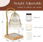 Candle Warmer Lamp with Timer: 7 Colors LED Changing Flower Candle Warmers with 2 Blubs Dimmable Wax Melt Home Decor Birthday Mom Birthday Gift for Women