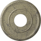 Ekena Millwork CM12BRCSC 12 1/2"OD X 3 7/8"ID X 3/4"P Bradford Ceiling Medallion Fits Canopies Up to 6 5/8", Castle Stone Crackle