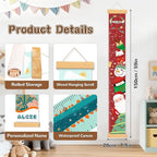 Kids Growth Chart Height Measuring Chart, Christmas Deer Child Height Measurement, Height Measurement for Children Boys Girls, Baby Room Nursery Wall Decor