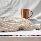 Exclusivo Mezcla Plush Fuzzy Fleece Bed Blanket Queen Size, Super Soft, Fluffy and Warm Blankets Suitable for All Seasons (Camel, 90x90 Inches)