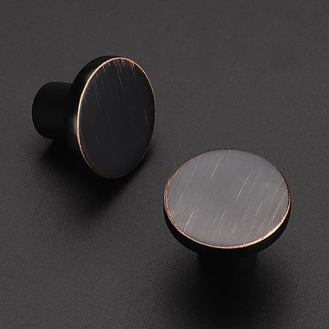 Ravinte 20 Pack Cabinet Knobs Oil Rubbed Bronze Kitchen Cabinet Knobs Round Dresser Drawer Pulls Closet Door Pulls 1-1/5 Inch