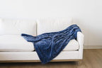 GRACED SOFT LUXURIES Throw Blanket Oversized Warm Cozy Comfy Cuddly Elegant Softest Faux Fur for Home, Couch, Bed, Sofa, Chair, Travel (XL 60" x 80", Blue)