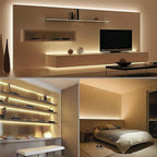 A 5V USB LED Light Strip, COB LED Strip Lights, Warm 5V LED Lights, Small LED Strip Light, TV Lights for TV Under Cabinet Kitchen Living Room Shelving or Displays (Warm 6.56ft)