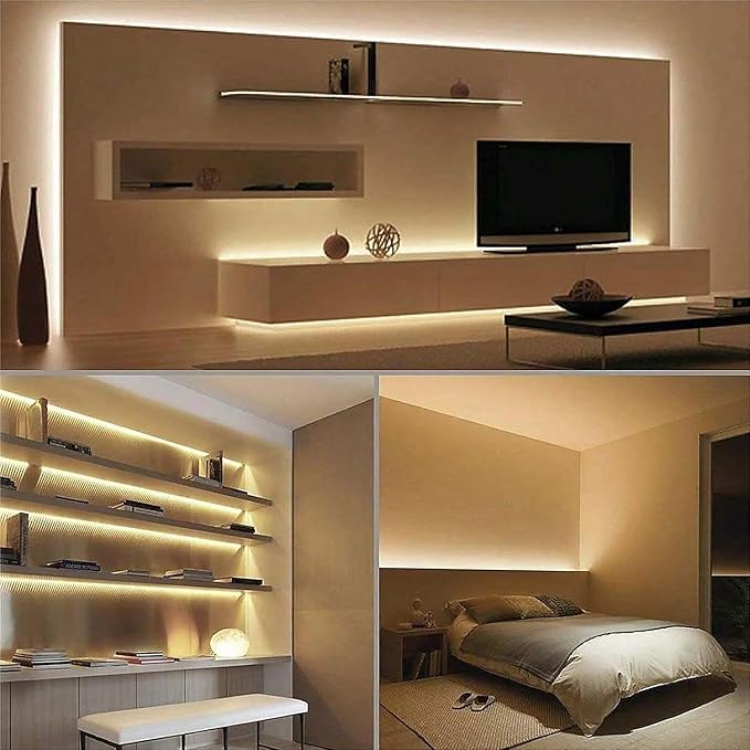 COB LED Strip Light 24V, 16.4ft Touch Dimmable LED Light Strip, High Density Flexible Warm Tape Lights, CRI90+ LED Lighting for Backlighting for TV, Bedroom, Cabinet, Indoor Decor