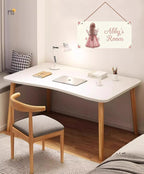 Personalized Name Cute Girls Sign For Girls Room Baby Nursery Door Wood Plaque Hanging Wall Art Decor For Kids Bedroom Nursery Home Garden Yard Wall Club