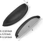 khtumeware 10 Pack 5" Drawer Pulls Matte Black Cabinet Cup Pulls Kitchen Hardware Cabinet Handles Drawer Handles Knobs 5 inch Hole Center
