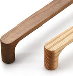 Walnut Round 7-1/2in 4 pcs Wooden Drawer Pulls Handle pulls for cabinets Kitchen Cabinet Drawer pulls Cabinet Door Pull