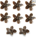 Flower Cabinet Knobs, Antique Brass, 8 Pack, Zinc Alloy Decorative Hardware for Decorative Handles for Furniture, Vanity, Kitchen,Closet, Bathroom – Unique Antique Pull