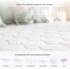NapQueen Twin-XL Mattress, 10 Inch Victoria Hybrid Cooling Gel Infused Pocket Spring and Memory Foam Mattress, Twin-XL Size Mattress Bed in a Box, CertiPUR-US Certified, Fiberglass-Free Mattress