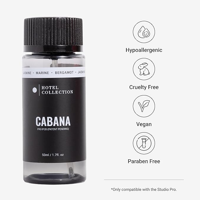 Hotel Collection Diffuser Oil-Cabana Pro-Pod-Aromatherapy Essential Fragrance-Botanical Jasmine, Bergamot & Fresh Marine Notes-50ML 1.7 Fl oz