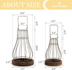 Romadedi Lantern Farmhouse Home Decor - Rustic Candle Holders Decorative Lanterns for Candle Living Room Kitchen Dining Coffee Table Fireplace Mantle Outdoor