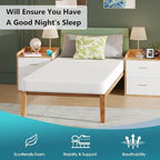 BestMassage | 6 Inch Twin XL Mattress | Gel Memory Foam | Medium Firm Feel | White | Bed in a Box, CertiPUR-US Certified | Pressure Relief, Cooling Ventilated Foam | Breathable Knit Cover