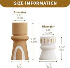 Candle Holder for Pillar Candle Set of 2, Modern Terracotta Candlestick Holders Decorative Candle Stand, Pillar Candle Holders Tall Set for Wedding, Dining Table, Home Decoration,Gifts for mom Women