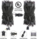 Toodour Purple Halloween Lights, 25ft 100 Count Incandescent Halloween String Lights, UL Certified Connectable Mini Bulbs String Lights for Home, Garden, Porch, Yard, Patio, Party, Indoor Decoration
