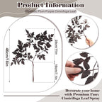 Lyrow 6 Pack Artificial Cimicifuga Plant Leaf Spray Faux Plum Cimicifuga Ramosa Leaf Branch Faux Fall Spray Silk Plants for Home Vase Wedding Garden Farmhouse Table Mantel Decor (18 Inches)
