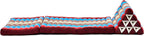 Leewadee - Comfortable Japanese Floor Mattress Used As Thai Floor Bed with Triangle Cushion, Futon Mattress Or Thai Massage Mat, 67 x 21 inches, Blue Red