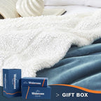 Walensee Sherpa Fleece Blanket (Twin Size 60”x80” Slate Blue) Plush Throw Fuzzy Super Soft Reversible Microfiber Flannel Blankets for Couch, Bed, Sofa Ultra Luxurious Warm and Cozy for All Seasons
