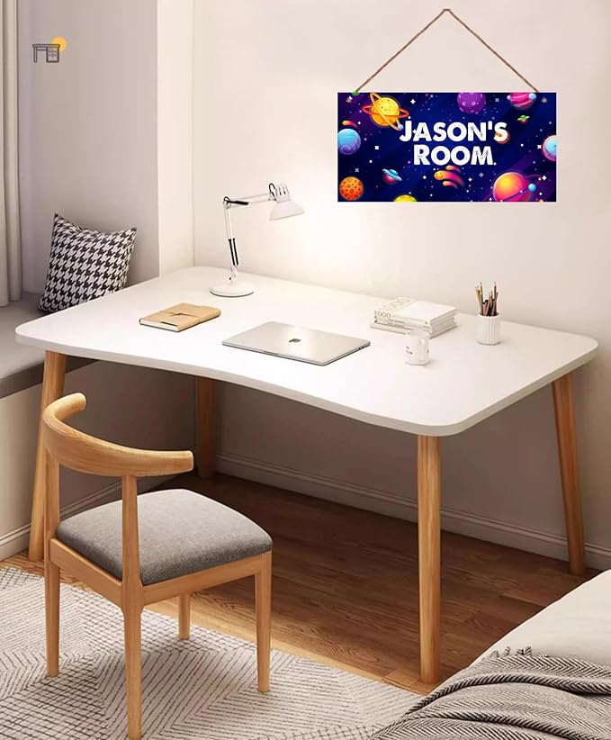 Personalized Sign, Stars Signs,Custom Name Sign,Wall Door Sign For Boys Room, Nursery Art For Kids Room Outer Space Theme Decor Astronaut Stickers For Girls Bedroom Little Man Cave