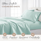 Linen Market Bed Sheets for Twin Size Bed (Aqua) - Sleep Better Than Ever with These Soft and Cooling Twin Sheets - Deep Pocket Fits 16" Thick Beds - 3 Piece Twin Sheet Set