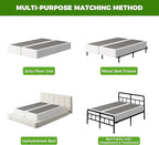 EMODA Split King Box Spring 10 Inch Heavy Duty Bed Base Metal Mattress Foundation with Fabric Cover in 2 Piece, Noise Free, Easy Assembly
