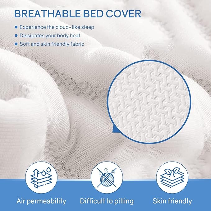PayLessHere 6 Inch Twin XL Green Tea Memory Foam Mattress Cooling Gel Infused Mattress,Medium Firm Mattresses Fiberglass Free/CertiPUR-US Certified/Bed-in-a-Box/Pressure Relieving Twin XL Size,White