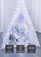 Brightown 300 LED Fairy Curtain Lights, 9.8ft x 9.8ft White Curtain String Lights, Winter Wonderland Decorations, USB Plug 8 Modes LED Christmas String Hanging Lights with Remote for Indoor Outdoor